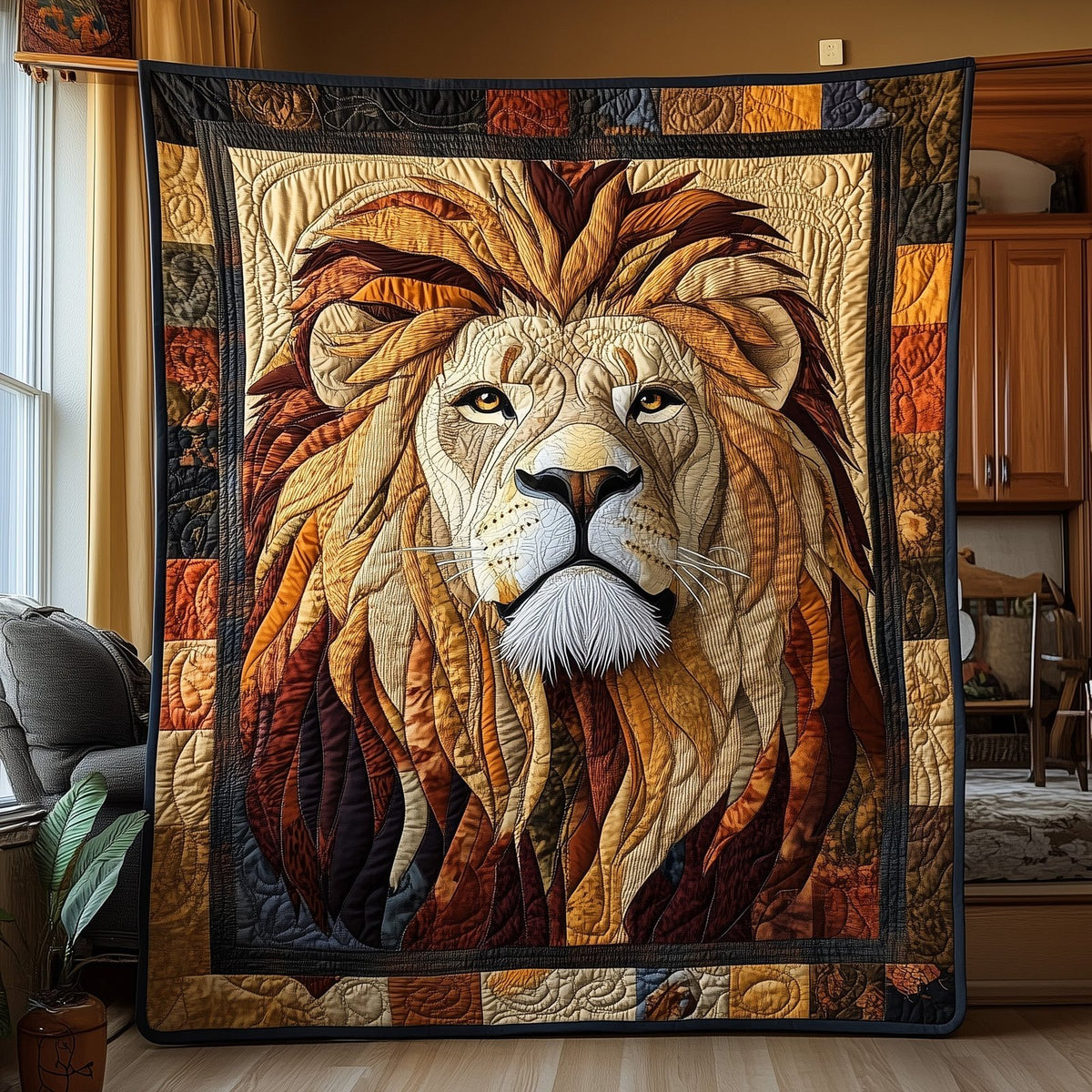 Throne of the Wild Quilted Blanket printed blanket