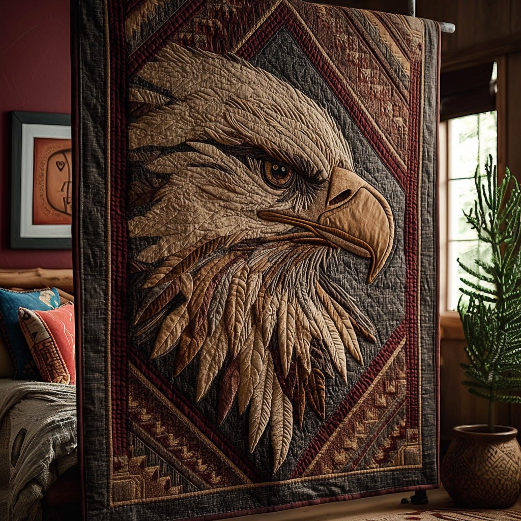 Thunder Eagle Quilted Blanket printed blanket