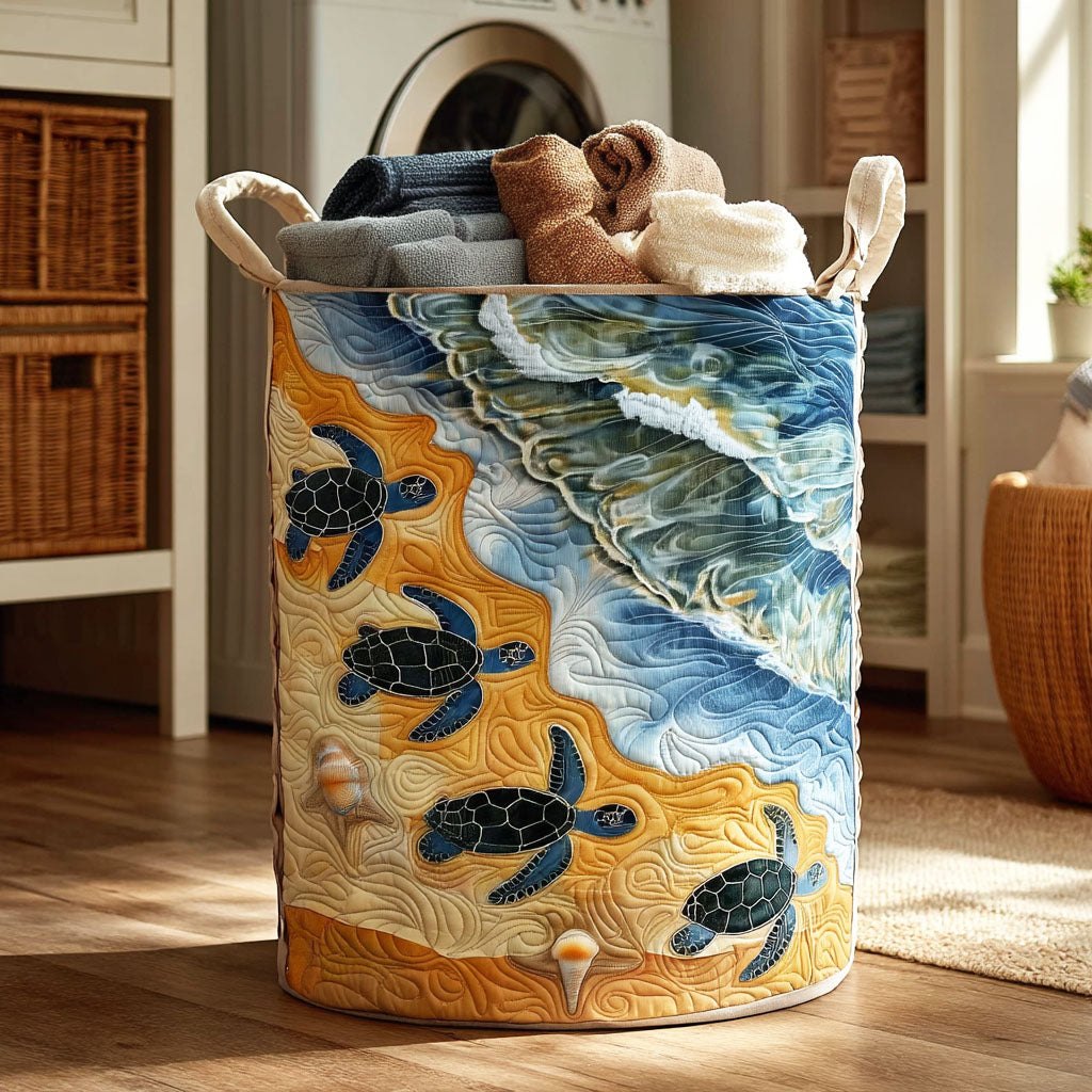 Tide Spirit Quilted Laundry Hamper printed laundry hamper