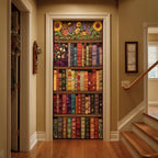 Timeless Books Quilted Door Curtain printed door curtain