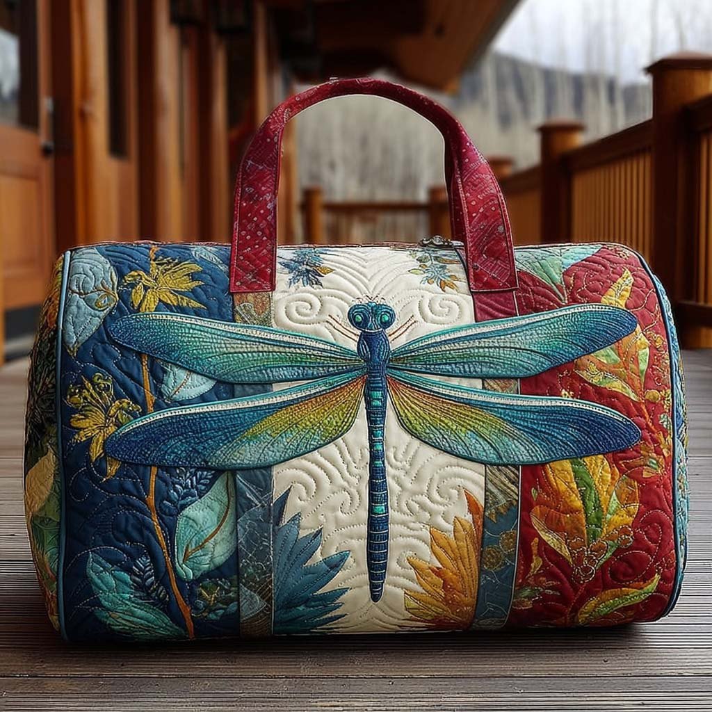 Timeless Flutter Quilted Duffle Bag printed duffle bag