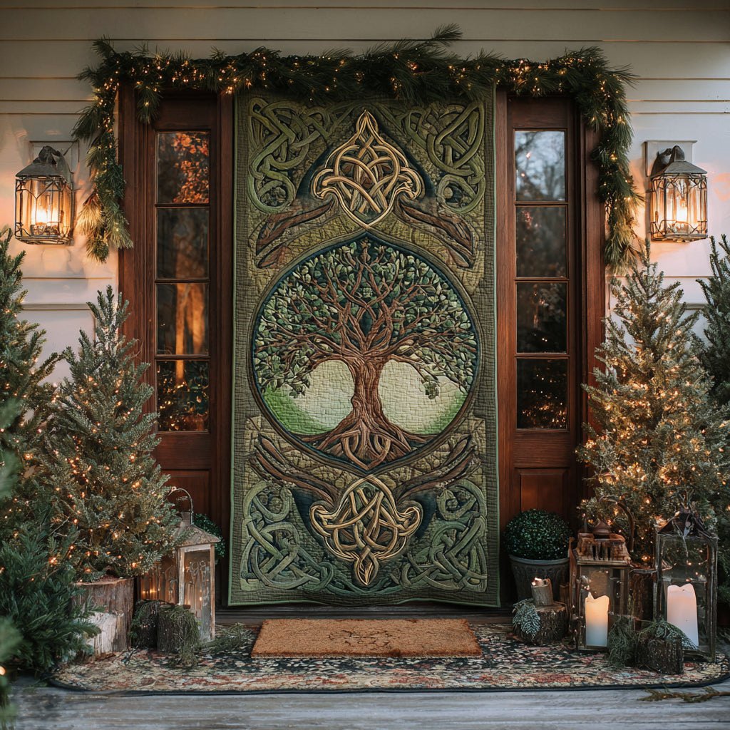 Timeless Grove Quilted Door Curtain printed door curtain