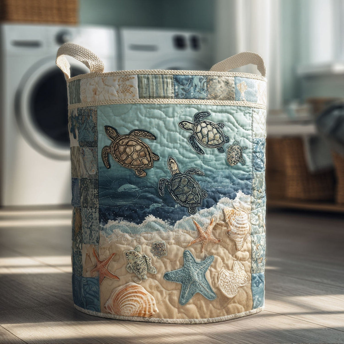 Tiny Voyager Quilted Laundry Hamper printed laundry hamper