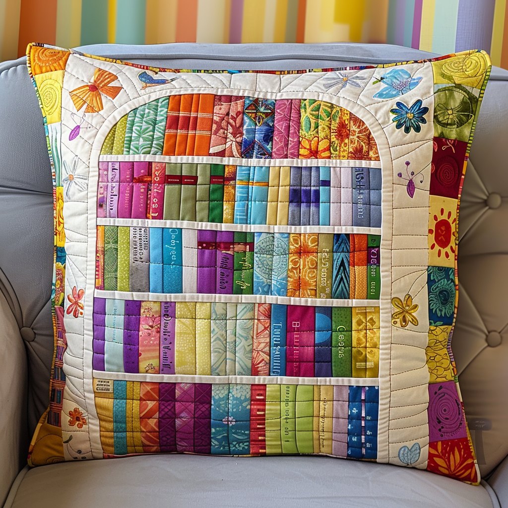 Tome Tower Quilted Cushion Cover printed cushion cover