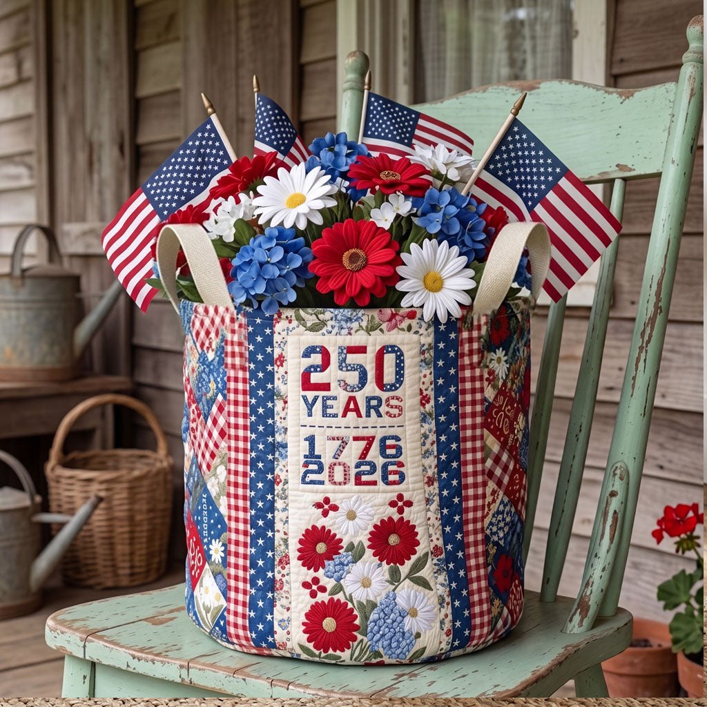 Traditional Tribute Quilted Laundry Hamper printed laundry hamper