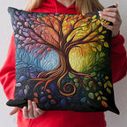 Tree of Harmony Quilted Cushion Cover printed cushion cover