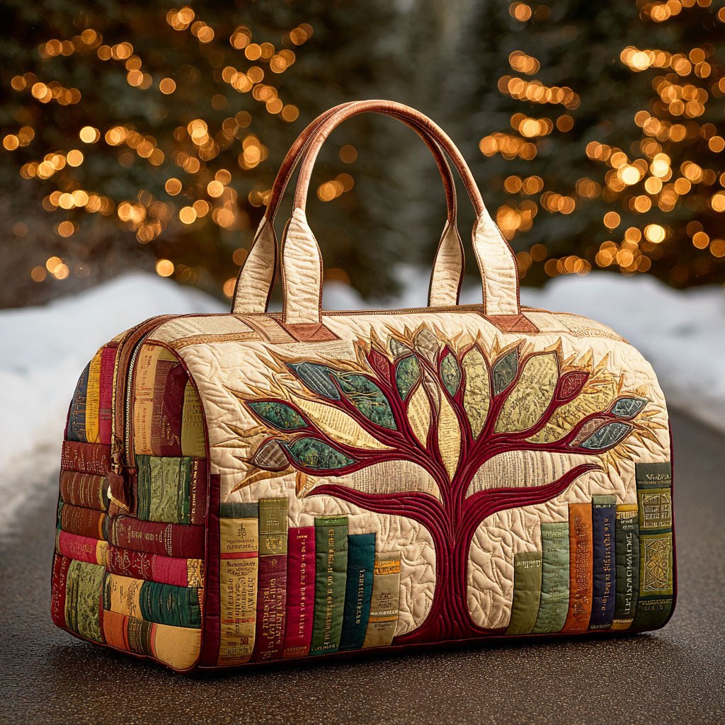 Tree of Knowledge Quilted Duffle Bag printed quilted duffle bag