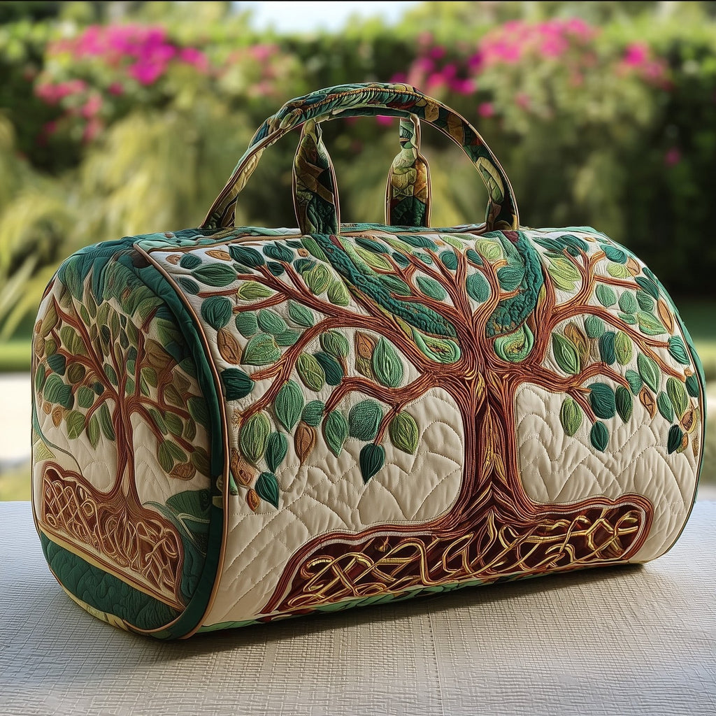 Tree Of Life Quilted Duffle Bag printed duffle bag