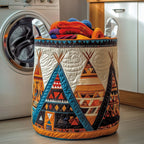 Tribal Comfort Quilted Laundry Hamper printed laundry hamper