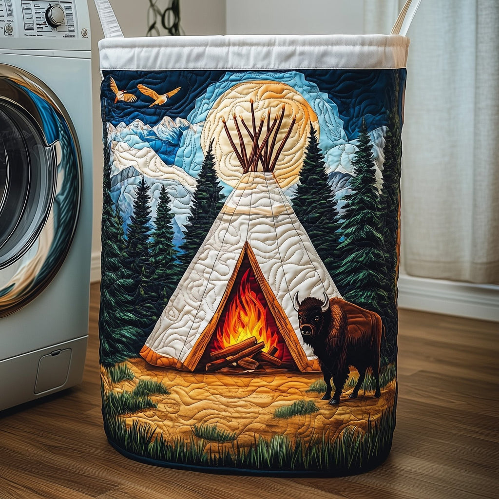 Tribal Comfort Quilted Laundry Hamper printed laundry hamper