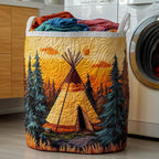 Tribal Comfort Quilted Laundry Hamper printed laundry hamper
