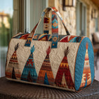 Tribal Spirit Quilted Duffle Bag printed duffle bag