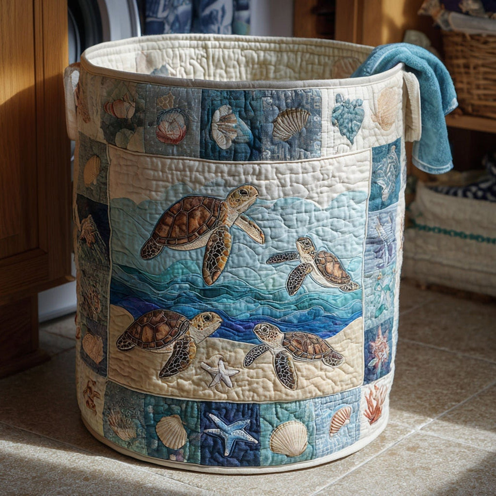 Tribal Tide Quilted Laundry Hamper printed laundry hamper