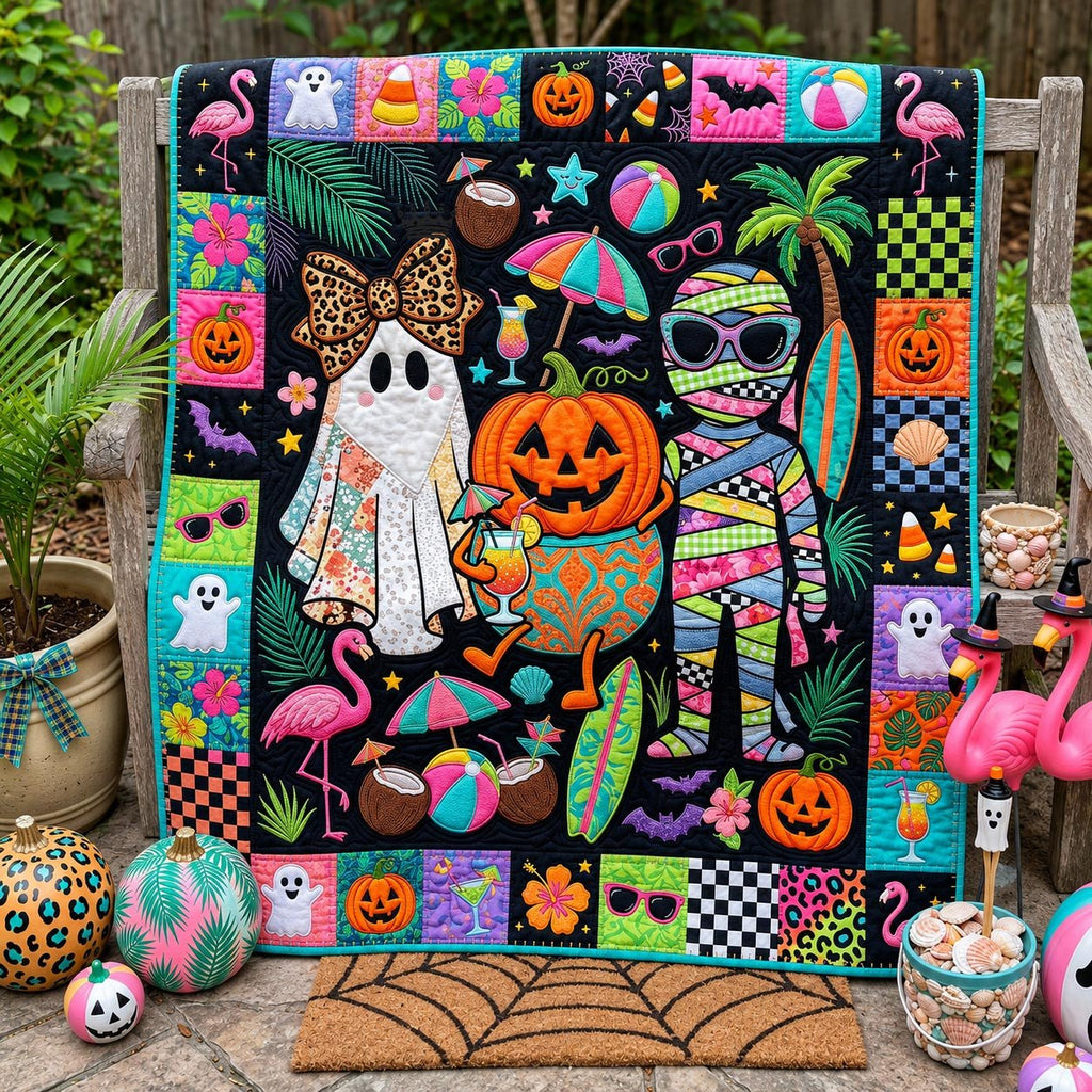 Tropical Haunt Quilted Blanket printed blanket