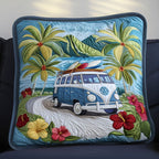 Tropical Wave Ride Quilted Cushion Cover printed cushion cover