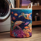 Turtle Bay Quilted Laundry Hamper printed laundry hamper