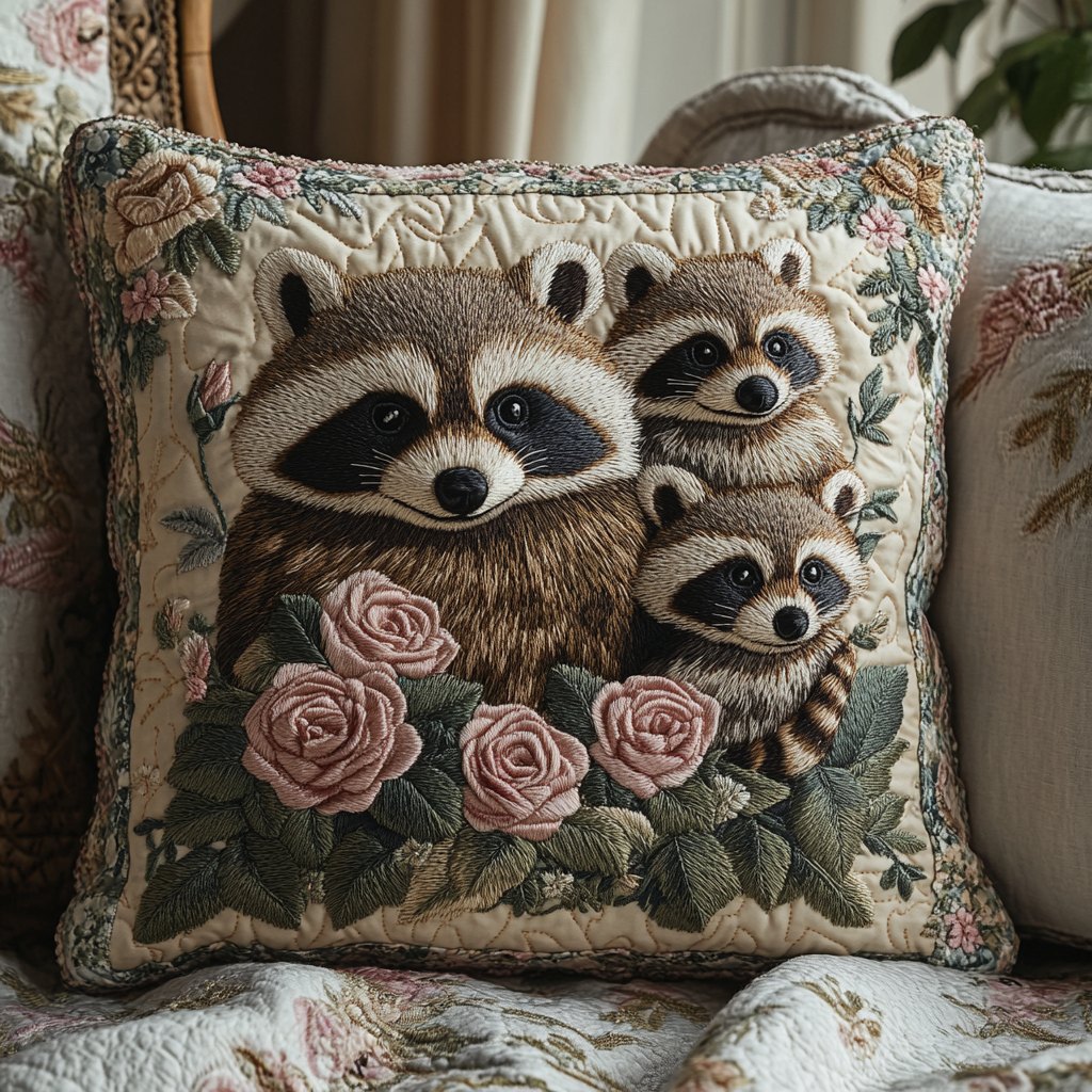 Twilight Forager Quilted Cushion Cover printed cushion cover