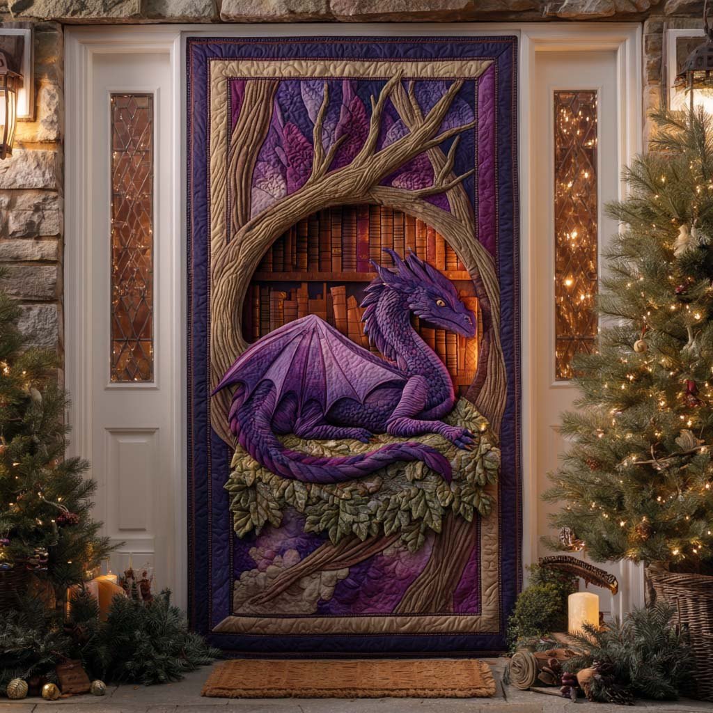 Twilight Guardian Quilted Door Curtain printed door curtain