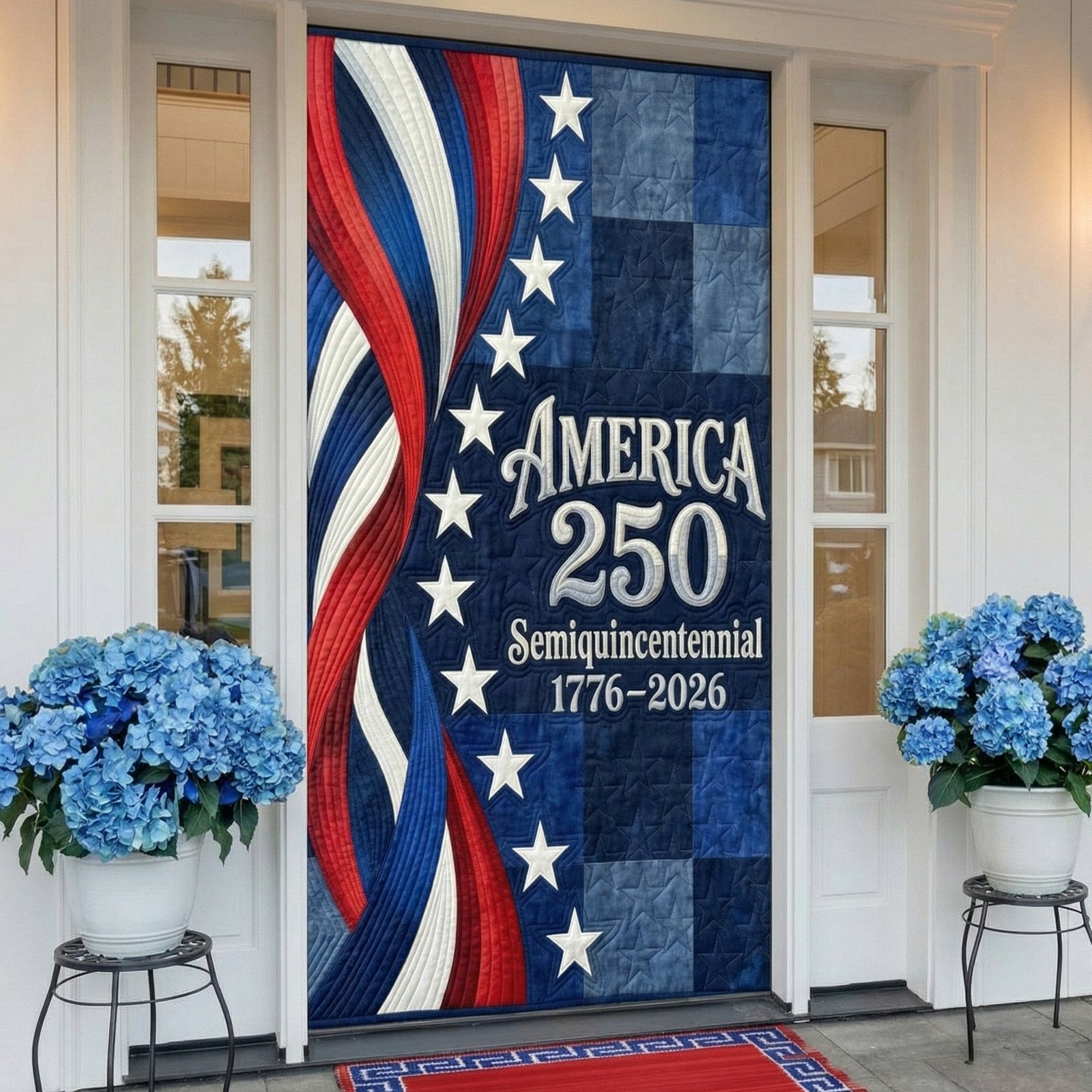 Unity Eagle Quilted Door Curtain printed door curtain