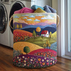 Valley Heaven Quilted Laundry Hamper printed laundry hamper