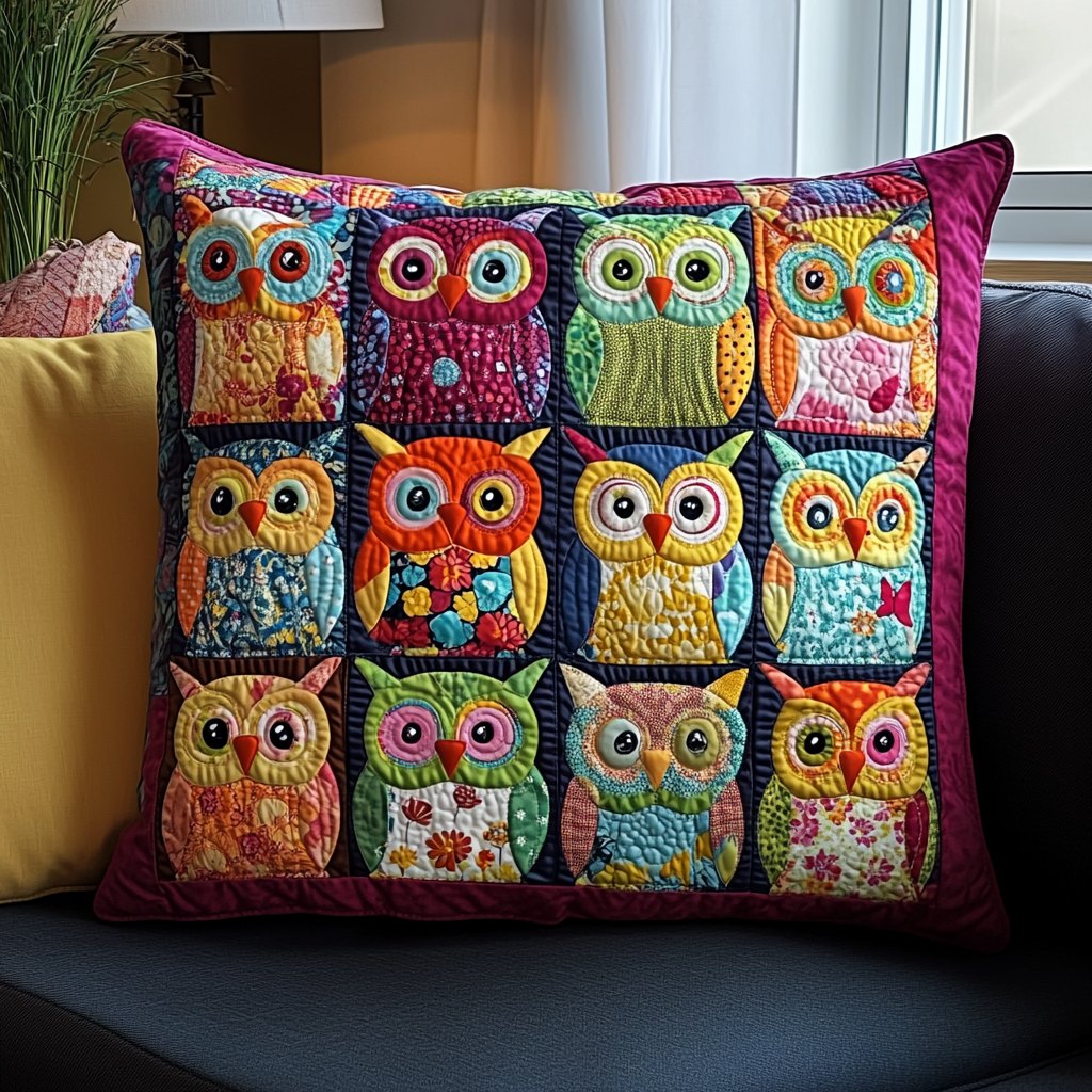 Veiled Voyagers Quilted Cushion Cover printed cushion cover