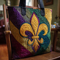 Vibrant Revels Quilted Tote Bag printed quilted tote bag
