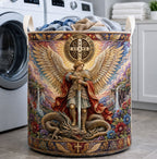 Victory Over Darkness Quilted Laundry Hamper printed laundry hamper