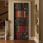 Vintage Library Quilted Door Curtain printed door curtain