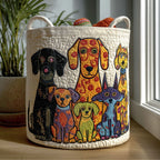 Wagging Wonders Quilted Laundry Hamper printed laundry hamper