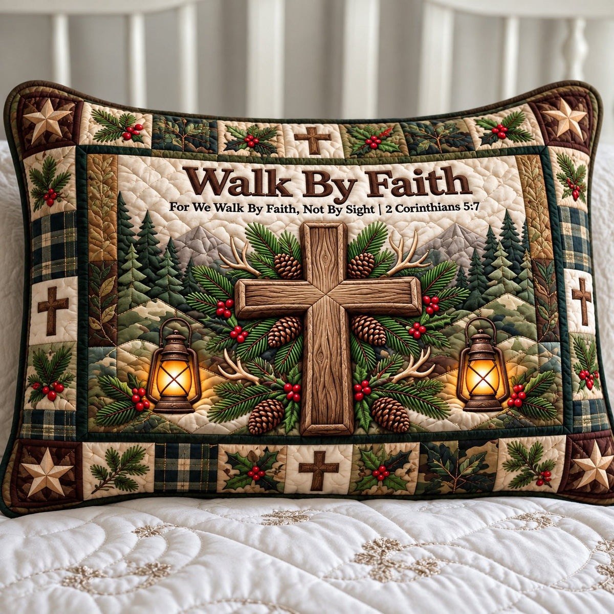Walk By Faith Bedding Cushion Cover printed cushion cover
