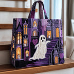 Wandering Ghost Quilted Tote Bag printed tote bag