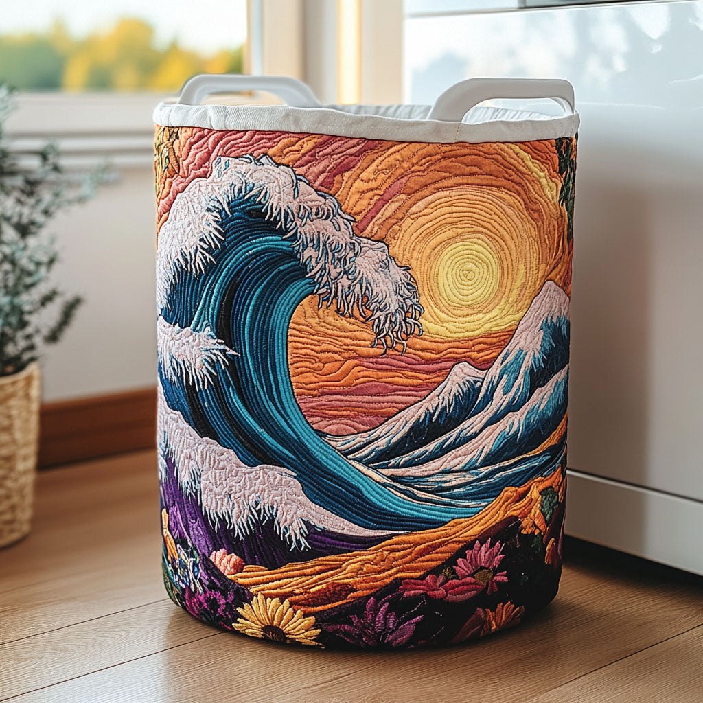 Water Surge Quilted Laundry Hamper printed laundry hamper