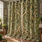 Weeping Willow Aura Quilted Curtains printed door curtain