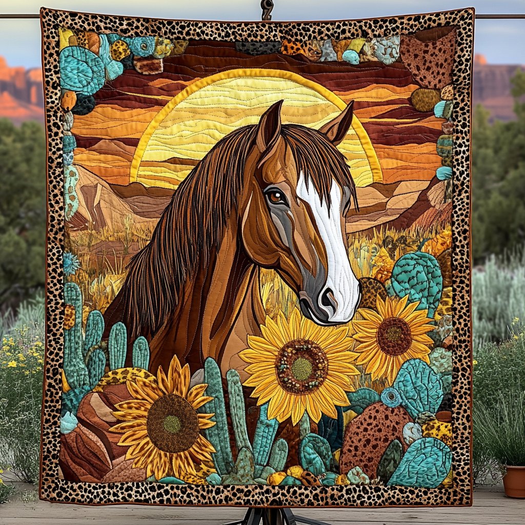 Western Grace Quilted Blanket printed blanket