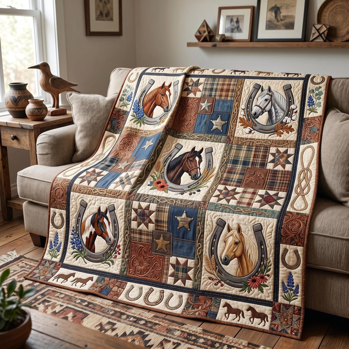 Western Soul Quilted Blanket printed blanket