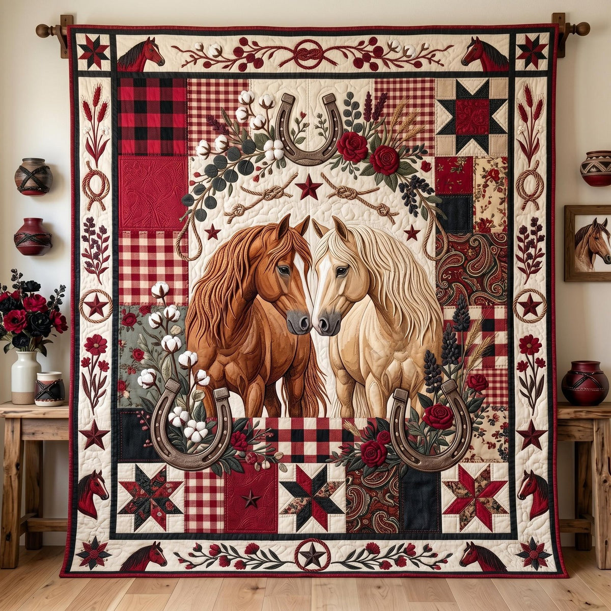 Western Soul Quilted Blanket printed blanket