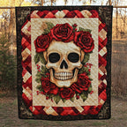 Whimsical Skull Quilted Blanket printed blanket