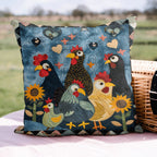 Whimsy Night Farm Quilted Cushion Cover printed cushion cover