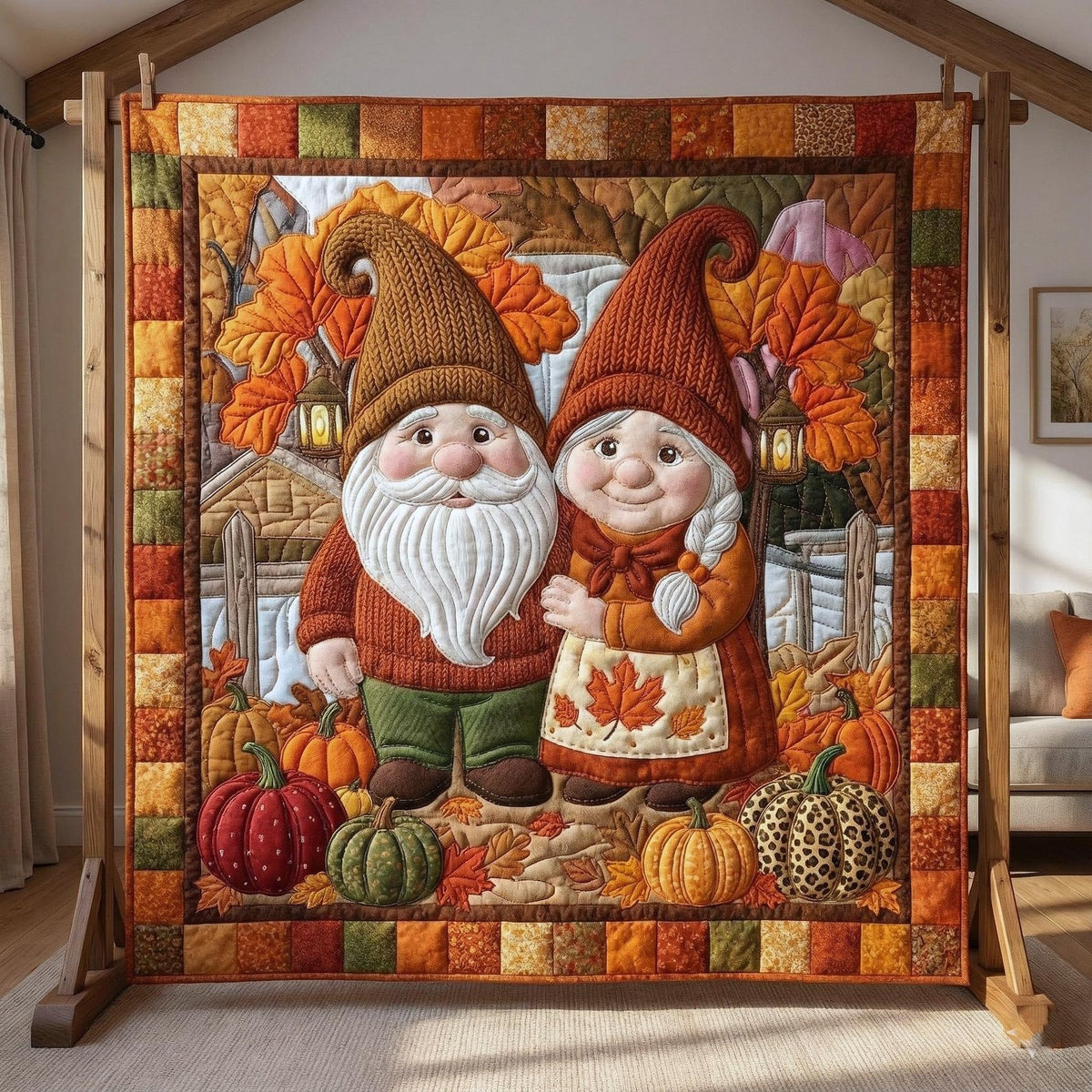 Whimsy Pair Quilted Blanket printed blanket