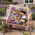 Whisker Crew Quilted Blanket printed quilt blanket