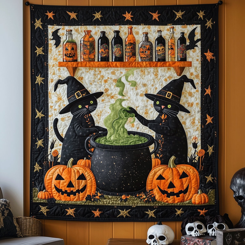 Whisker Witchcraft Quilted Blanket printed blanket