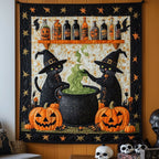 Whisker Witchcraft Quilted Blanket printed blanket