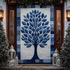 Whispering Leaves Quilted Door Curtain printed door curtain