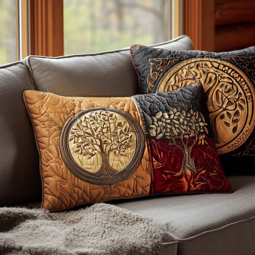 Whispering Trees V2 Quilted Bedding Cushion Cover printed cushion cover