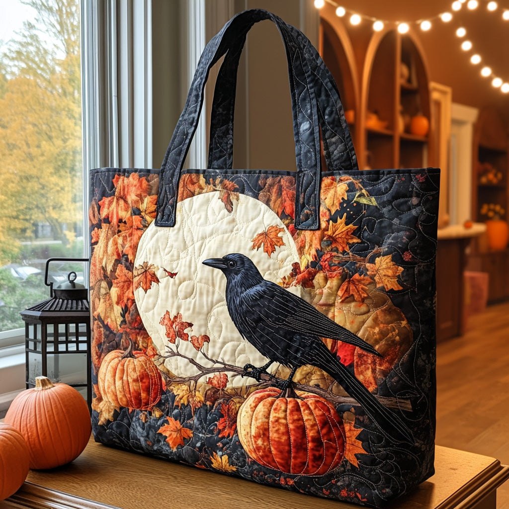 Whispering Wings Quilted Tote Bag printed tote bag