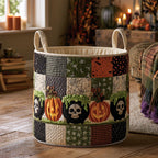 Wicked Patch Quilted Laundry Hamper printed laundry hamper