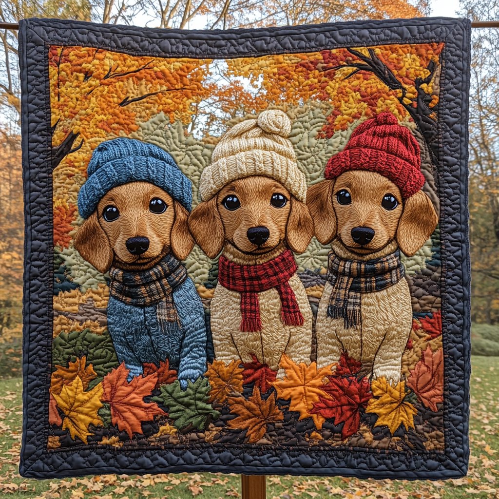 Wiener Wonder Quilted Blanket printed blanket