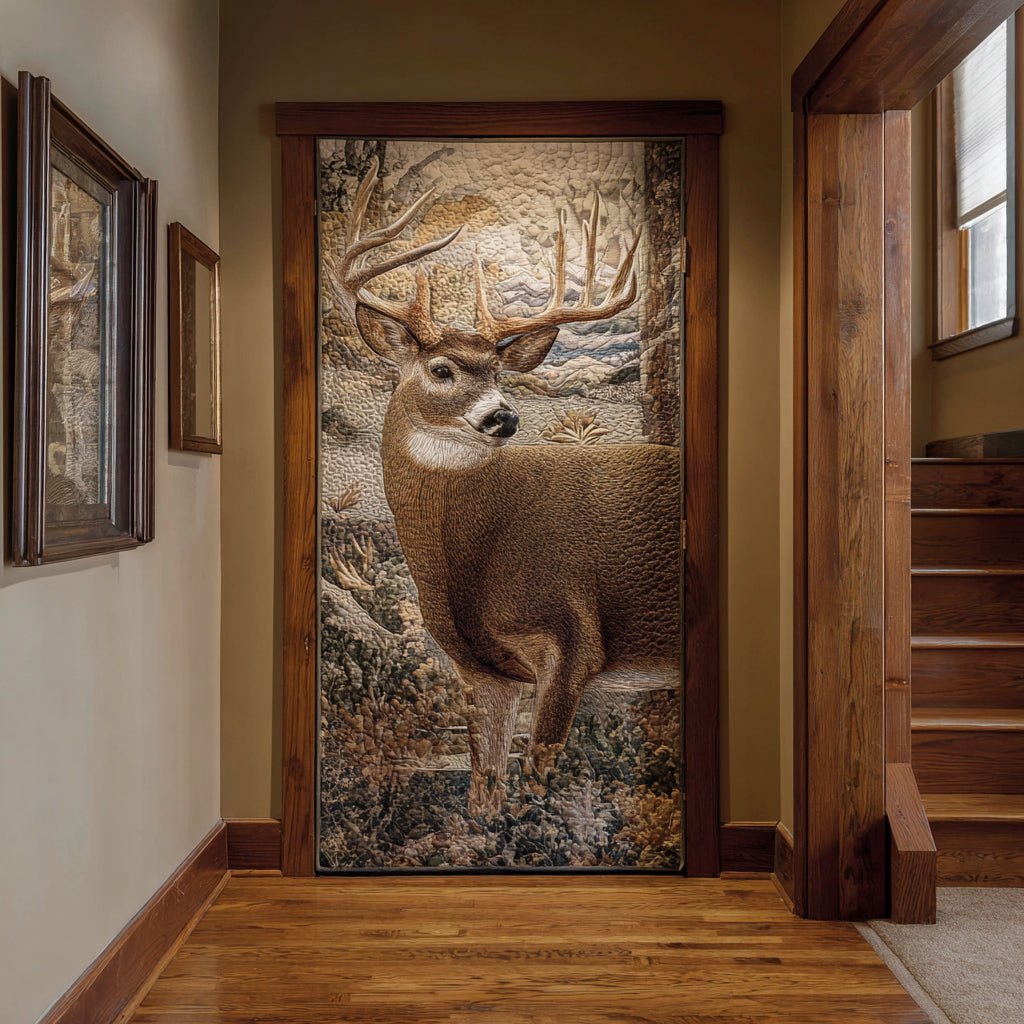 Wild Antlers Quilted Door Curtain printed door curtain