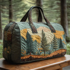 Wild Creek Quilted Duffle Bag printed duffle bag