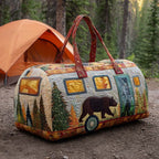 Wild Escape Quilted Duffle Bag printed duffle bag